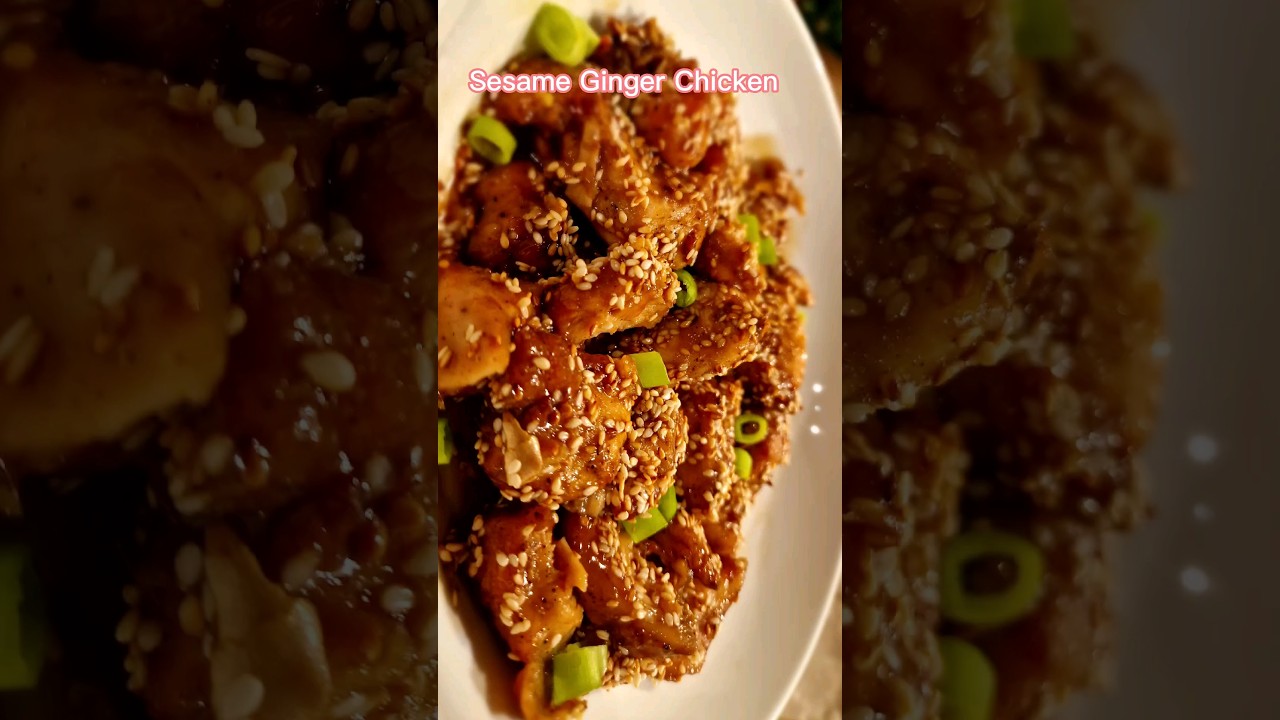 Sesame Ginger Chicken #chicken #quickrecipe #chickenrecipes #indochineserecipe #shorts #ytshorts