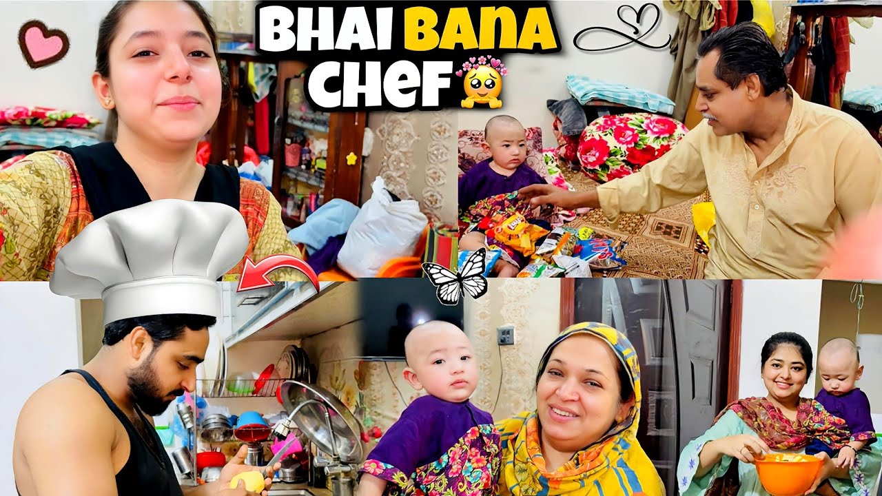 Bhai Bana Chef || Rainy Day || Zorain ne bethna Shuro Kr diya