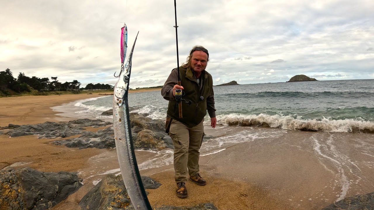 Pêche au leurre depuis la plage
