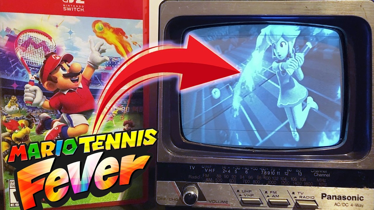 What MARIO TENNIS FEVER Looks Like on a 1984 Black & White TV (Switch 2)!