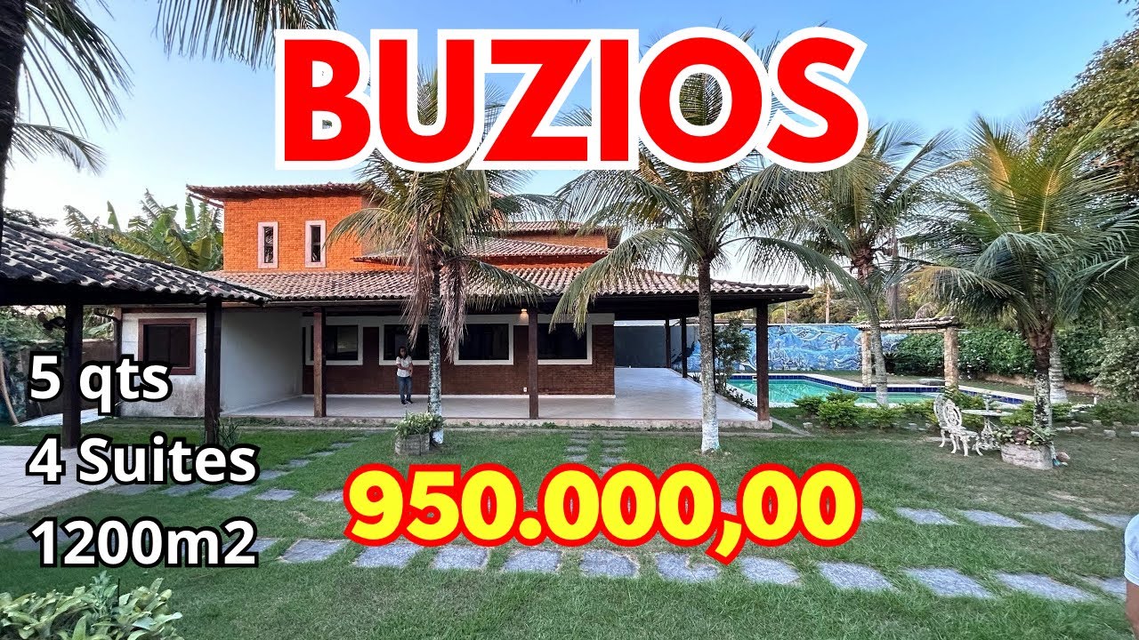 Casa em #Búzios #Condominio #caravelas 5 qts 4 suítes 2 terrenos Financiamento Bancário.