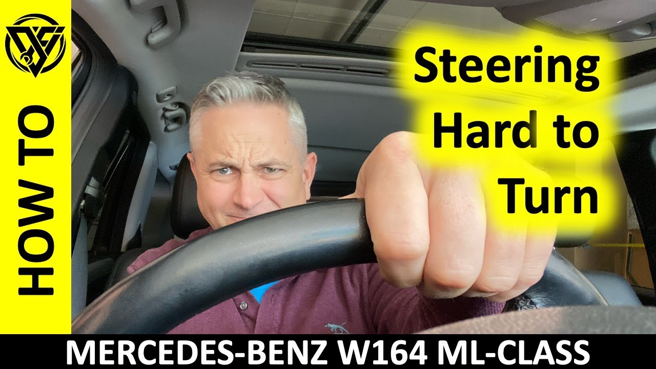 Mercedes Power Steering Hard to Turn When Driving Slowly - DIY FIX - ML350 ML320 ML300 GL
