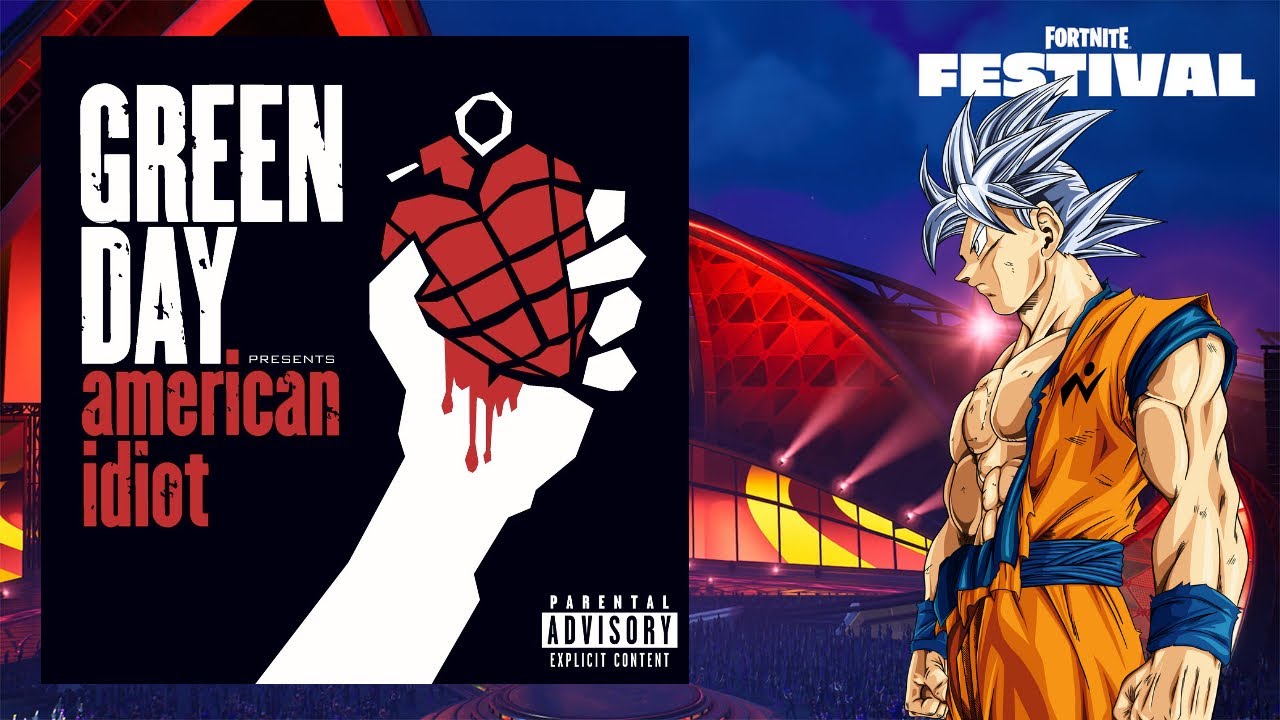 GOKU playing AMERICAN IDIOT by GREEN DAY??!! Fortnite Festival