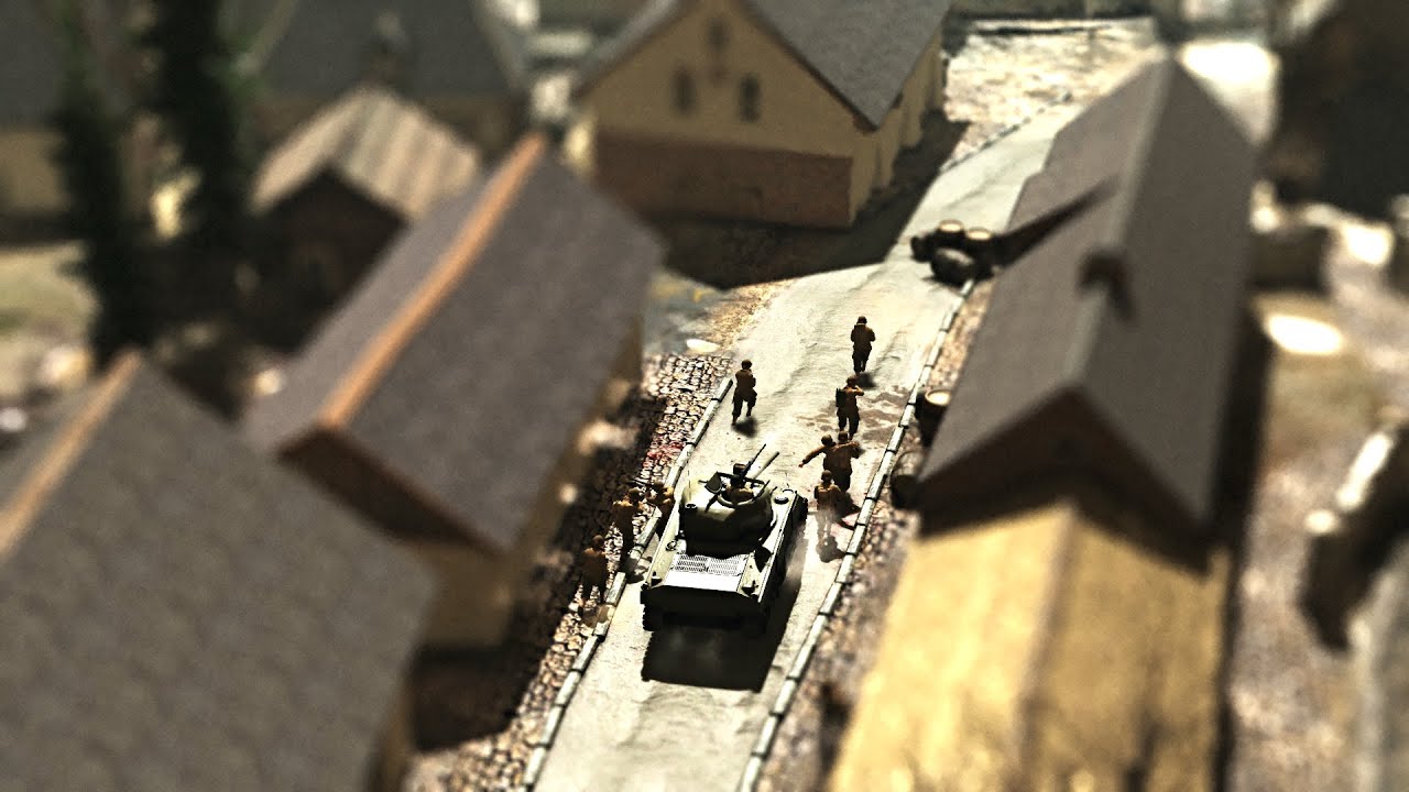 The World War2 Battle of the U.S. Army and German Army in Miniature | Tilt Shift