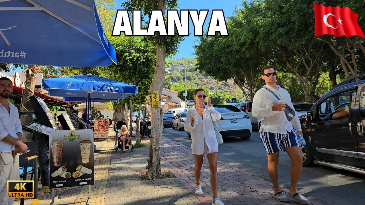 Alanya Cleopatra Beach Walking Tour Turkey | ALANYA Antalya Turkiye 4K