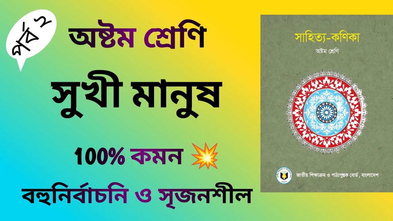 সুখী মানুষ নাটক সৃজনশীল উত্তর | Sukhi Manush Natok Srijonshil Answer | Class 8 | ৮ম শ্রেণি