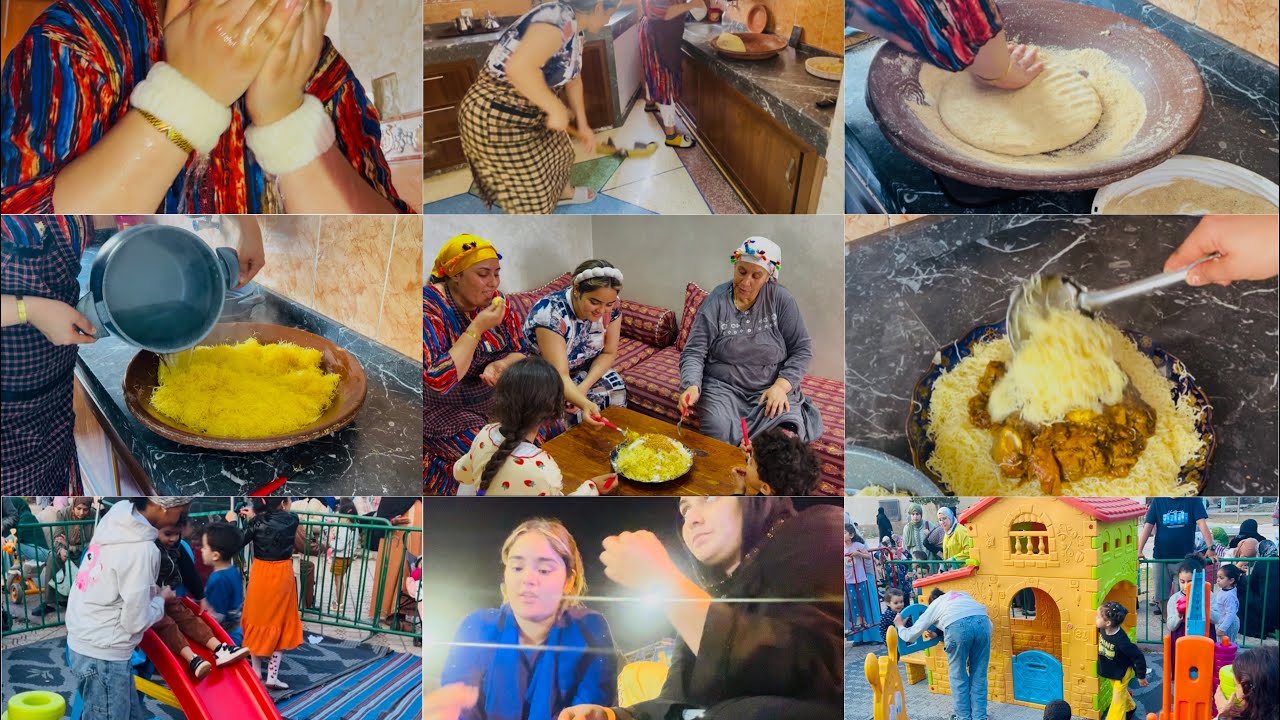 روتين الويكاند مطرطق✅كيفاش كندوز نهاري انا وعكوزتي ومرت لوسي💞سفة مدفونة بالدجاج😋مشينا كلينا الببوش