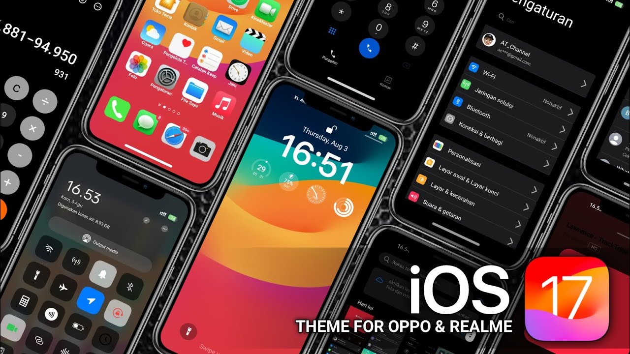 (DARK MODE) iOS 17 Theme - Tema Realme & Oppo