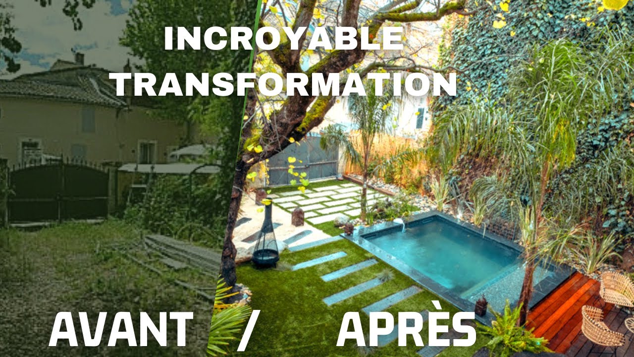Avant / Après Aménagement de jardin extérieur  (Je vous amène à Bali)
