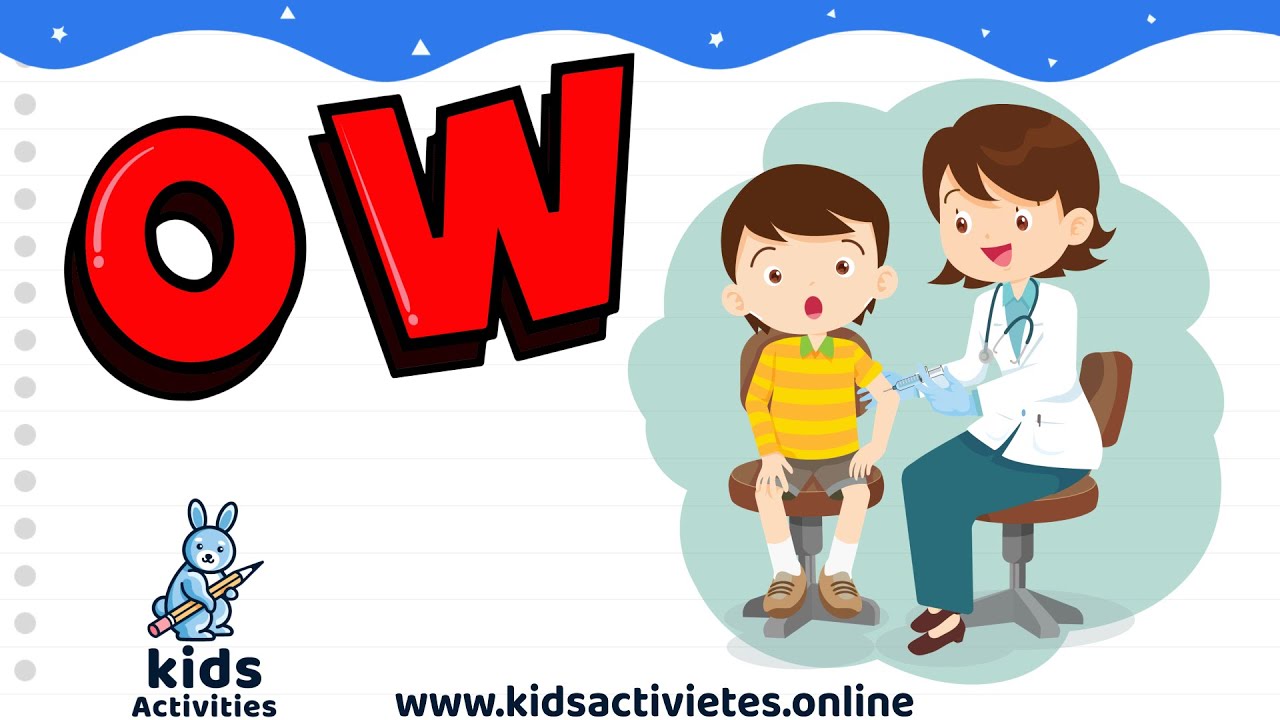 Phonics Sounds Phase 3: ow sound jolly phonics