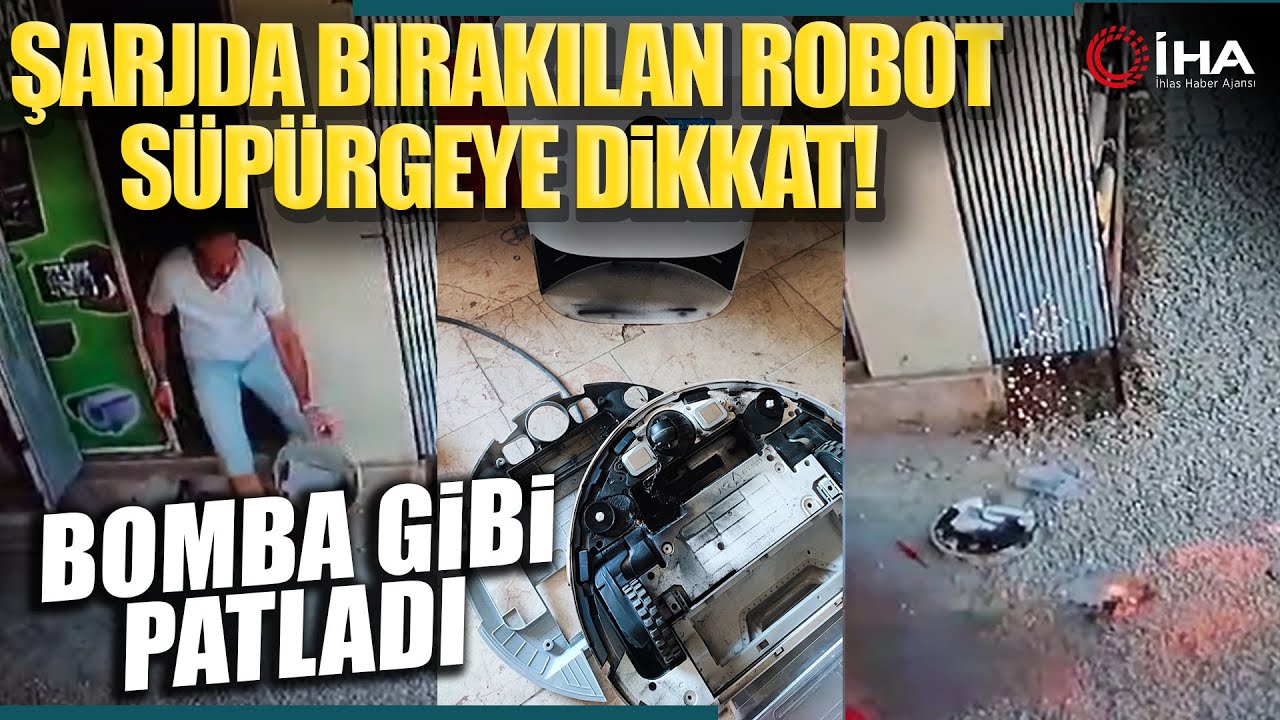 Şarja Takılı Robot Süpürge Patladı!