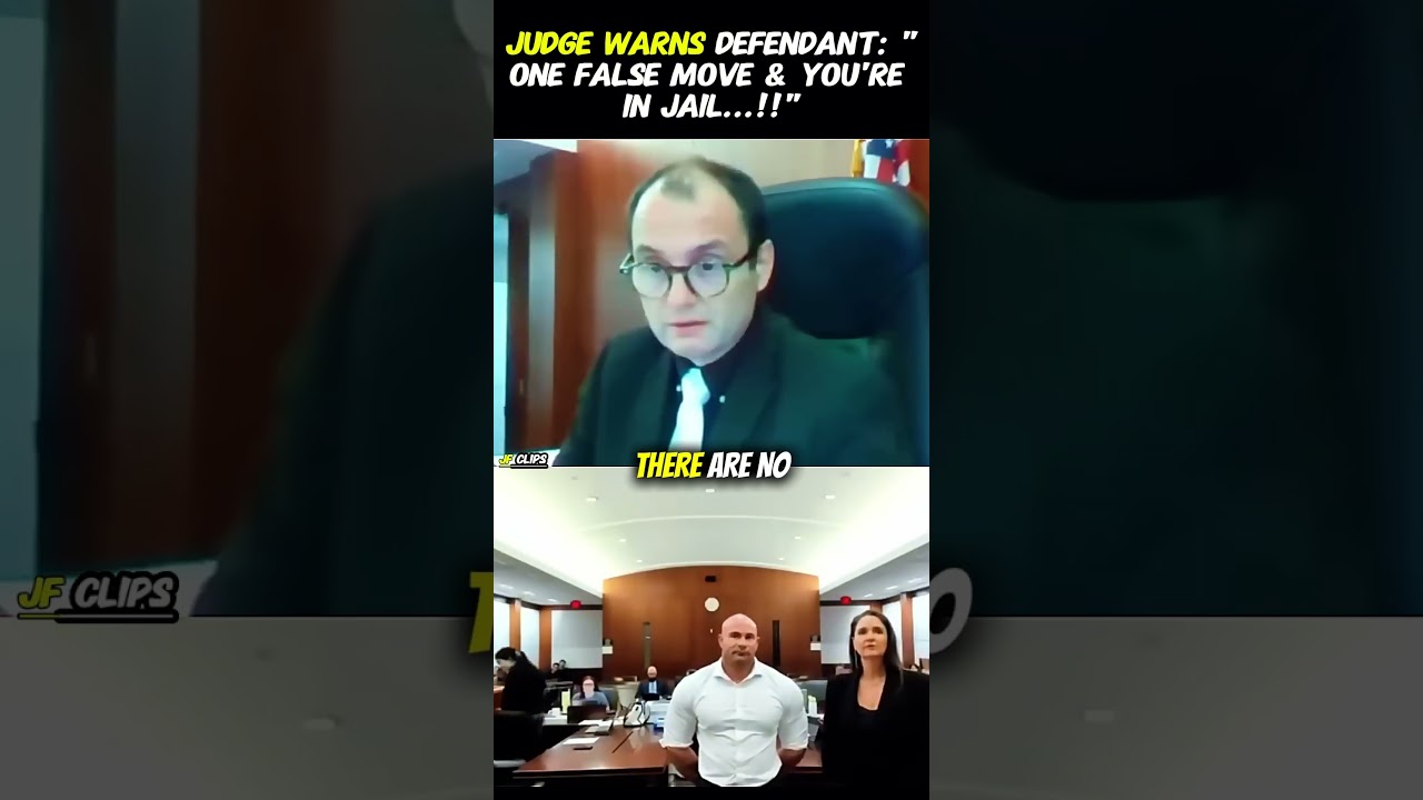 Judge Warns Defendant: One False Movement & You Are In Jail...!!!