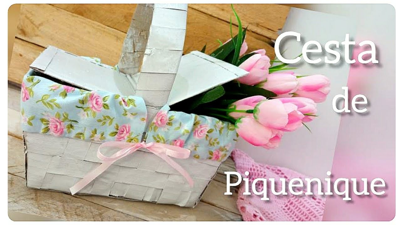 CARDBOARD DECORATIVE PICNIC BASKET | Cardboard❤️