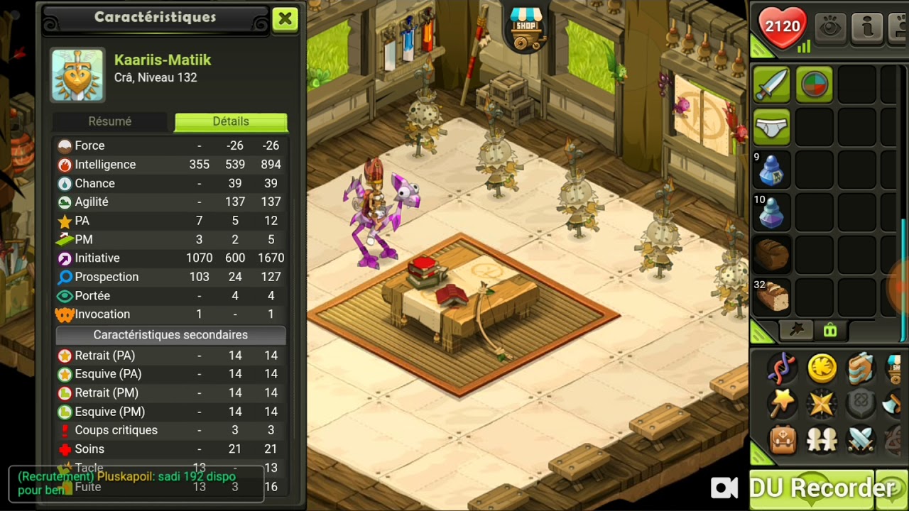 Cra feu lvl 130 roxx 1400/tour [DOFUS TOUCH]