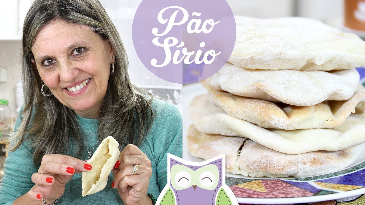 COMO FAZER PÃO SÍRIO (Pão Pita) - Receitas da Mãe Coruja #114