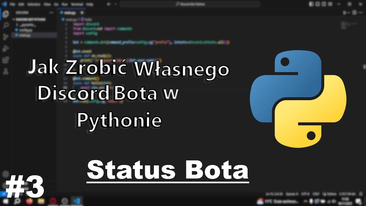 Jak zrobić własnego Discord Bota w Python #3 [Status Bota] 💻🤖