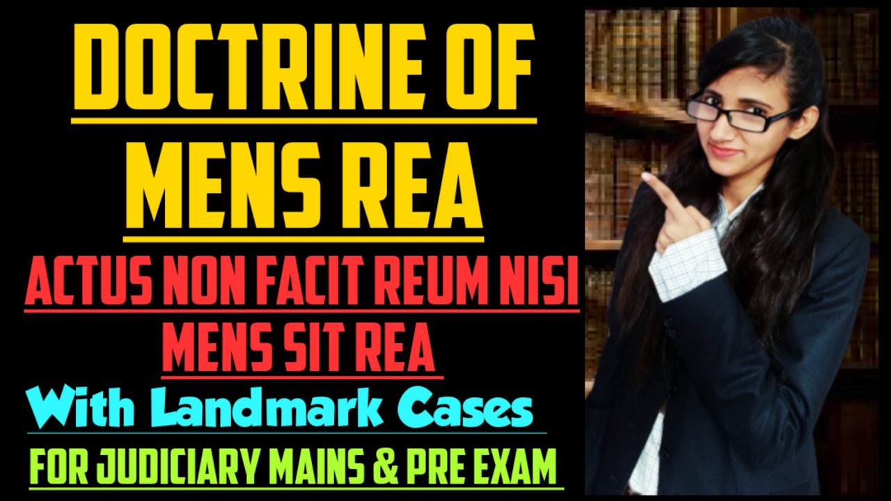 Doctrine of mens rea with landmark Cases | Actus non facit reum nisi mens sit rea explained
