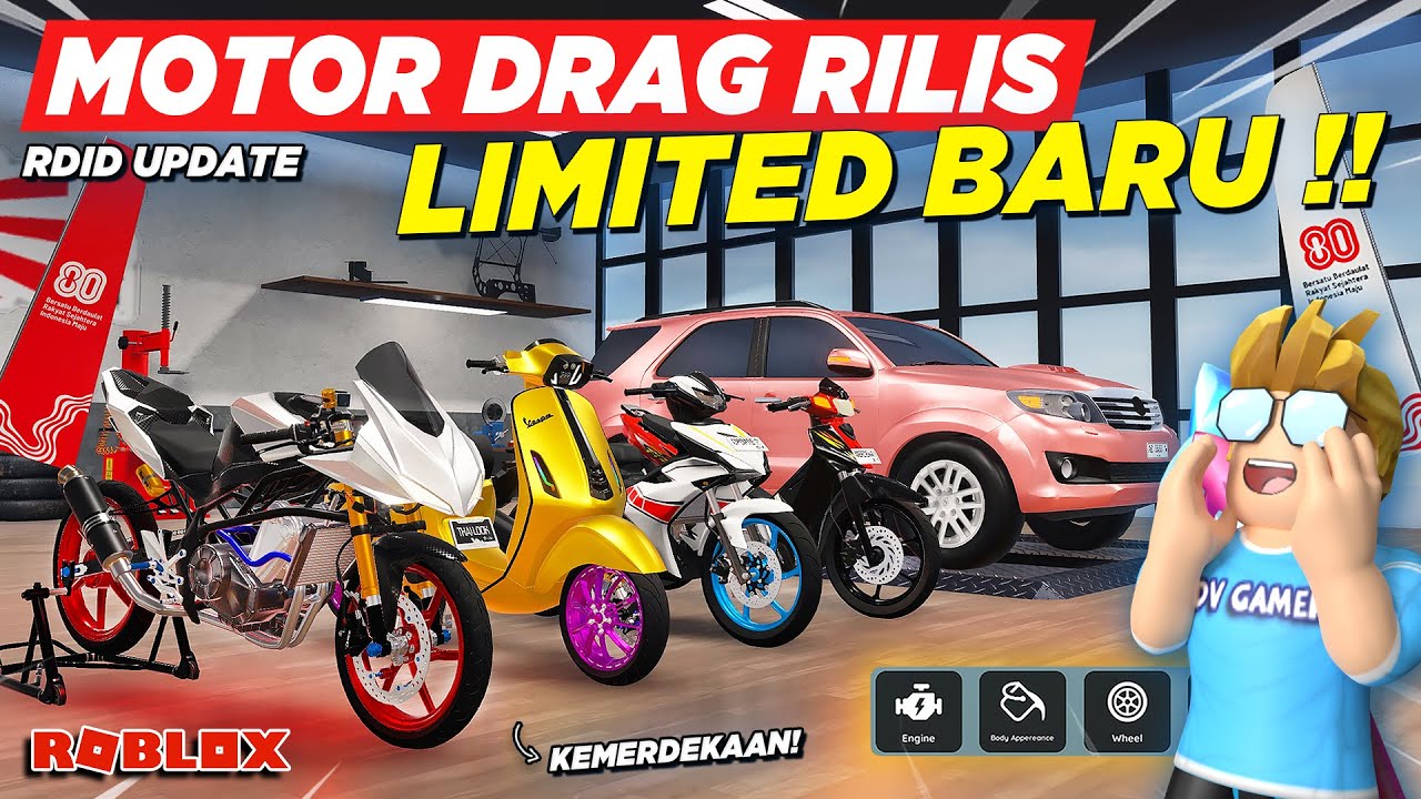 BELI SEMUA MOTOR DRAG CBR VESMET LIMITED MODIFIKASI BARU !! RDID UPDATE KEMERDEKAAN RILIS - Roblox