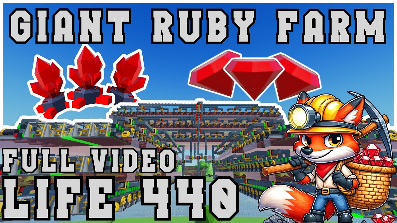 Full Video! Giant Ruby Farm $2.5 QD+ PER SECOND! LIFE 440! Road to Life 450 (BLOCK TYCOON)