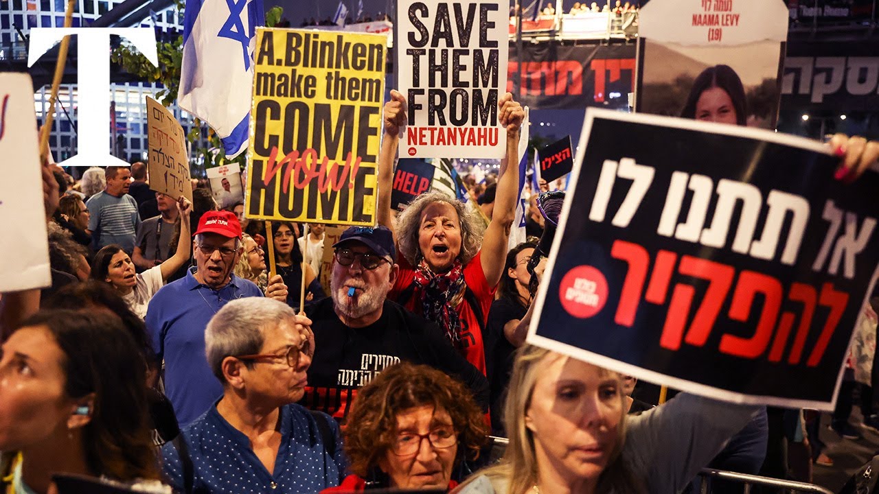 LIVE: Protesters in Tel Aviv demand release of hostages in Gaza
