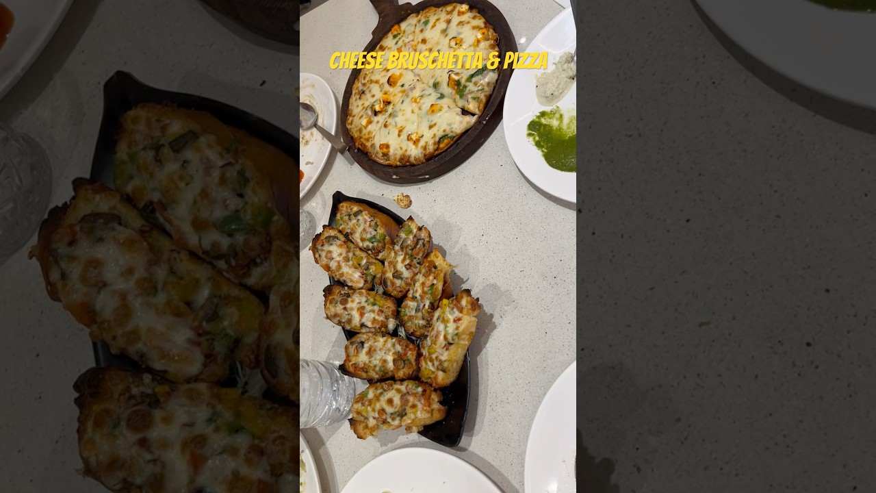 Cheese Bruschetta & Pizza at Achija #foodie #pizza #viral #shorts