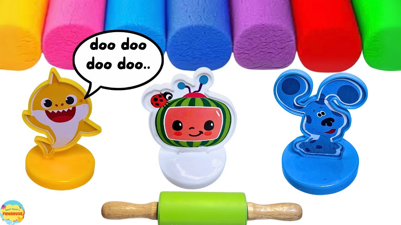 Create Baby Shark, Cocomelon & Blue’s Clues with Play-Doh! Colorful DIY Fun for Kids #preschool 