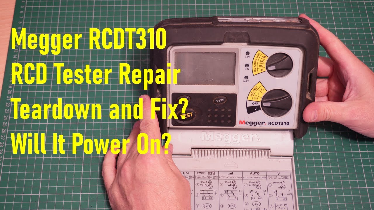 Megger RCDT310 Teardown & Repair Attempt – Part 1: Intro, Basics & First Power-On