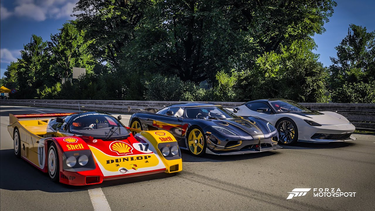 Forza Motorsport Drag race: Koenigsegg Agera RS vs Porsche 962C vs Pininfarina Battista
