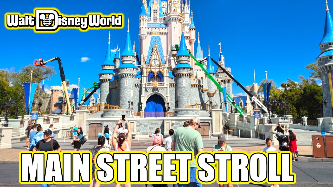 Magic Kingdom Main Street USA Walk 4K | Walt Disney World Tour