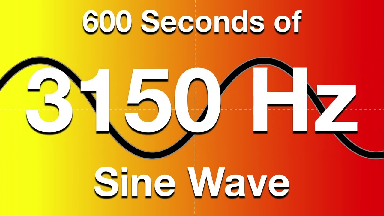 3150Hz (3.15kHz) Sine Wave Test Tone - 600 Seconds (10 Minutes)