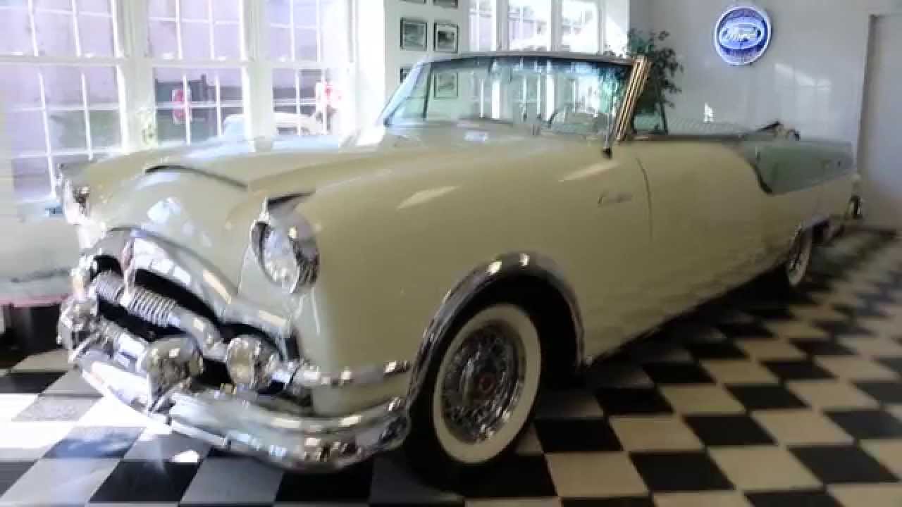 1954 Packard Caribbean Convertible For Sale~Straight 8~White/Teal~Just Fantastic!