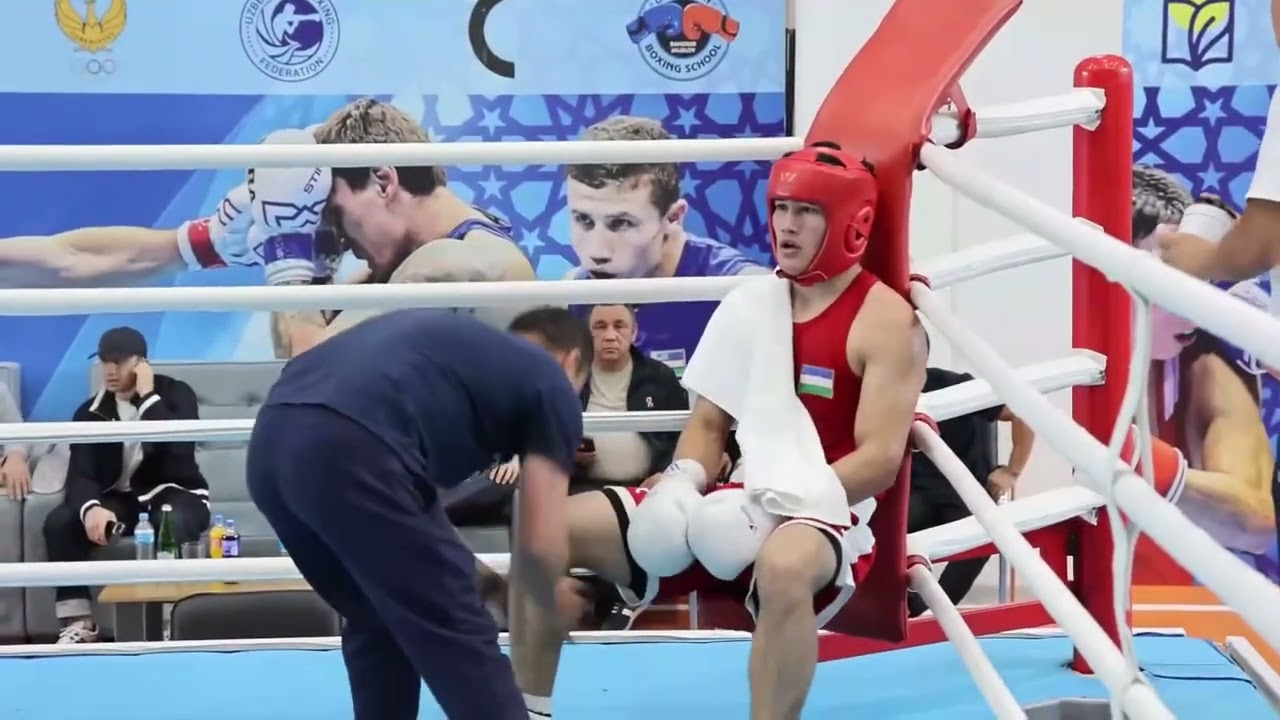 Javokhir Ummataliev (UZB) sparring Dzhambulat Bizhamov (RUS) at multi-nations training camp 2025