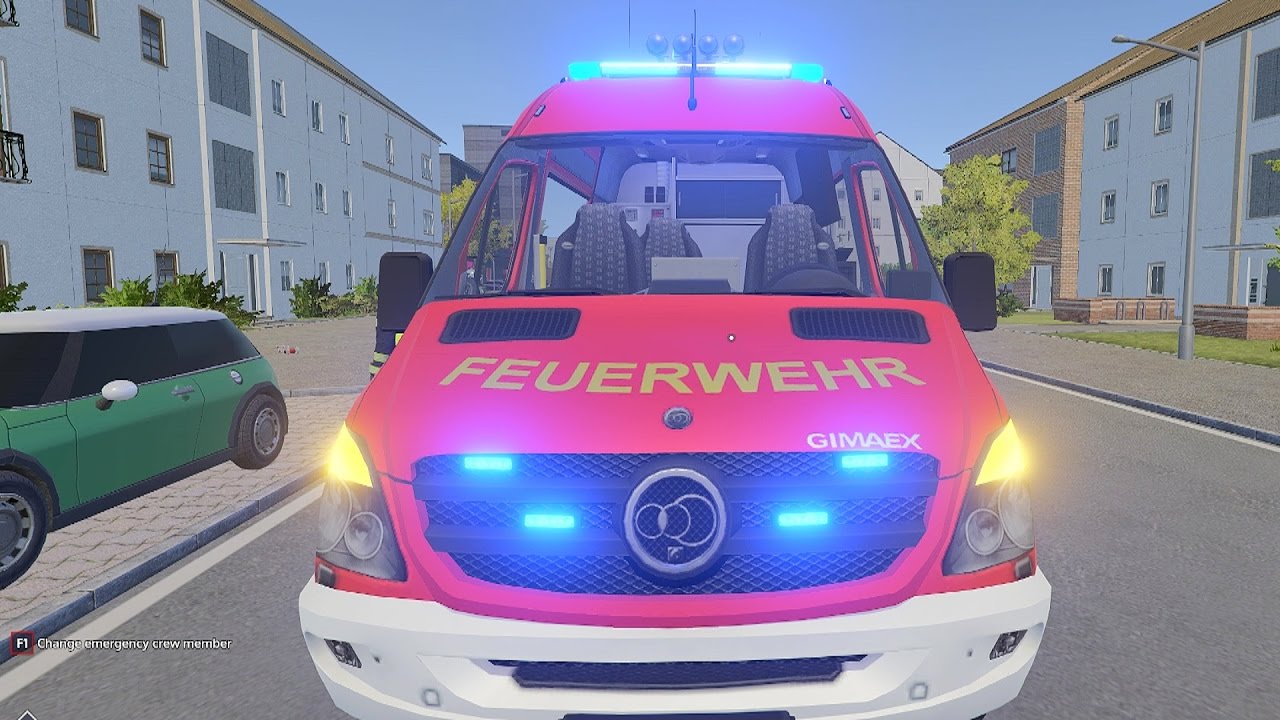 Emergency Call 112 – EQ2B Siren Fire Chief's Car! 4K
