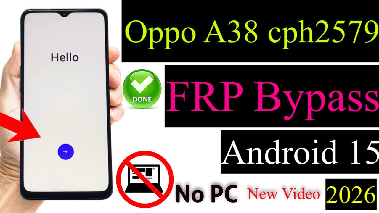 Oppo A38 Frp Bypass | Without Pc | Bypass Google Account Lock Oppo A38 | Android 15 New Update 2026
