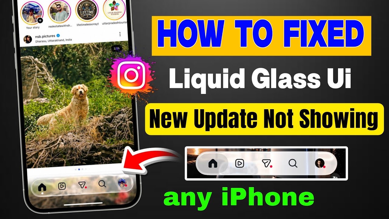 Instagram Liquid Glass UI Not Showing on iPhone | Instagram Liquid Glass Navigation Bar Not Showi...