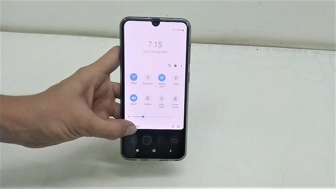 Quickly Open Notification Bar in Samsung Phones