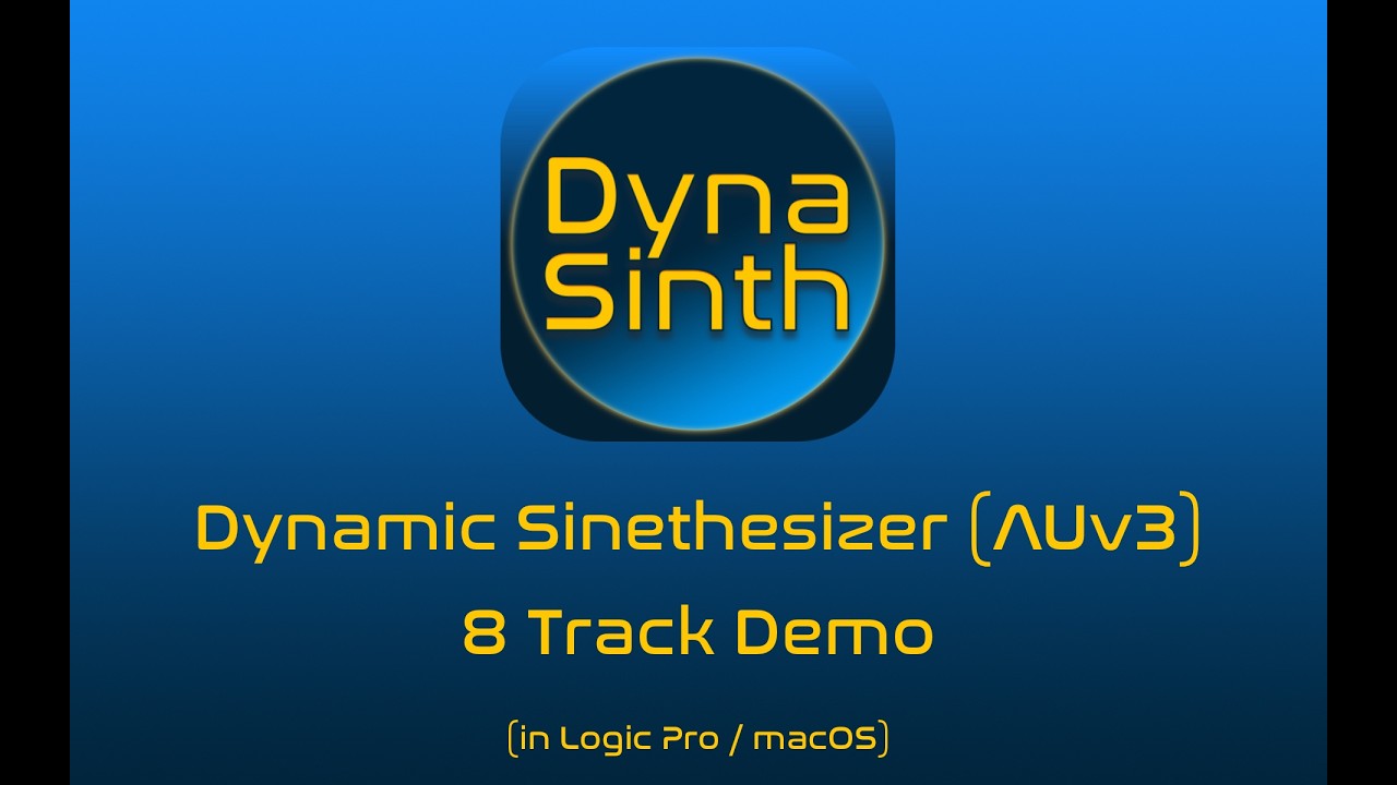 DynaSinth for iOS / macOS (AUv3) - Dynamic Sinethesizer - 8 Track Demo