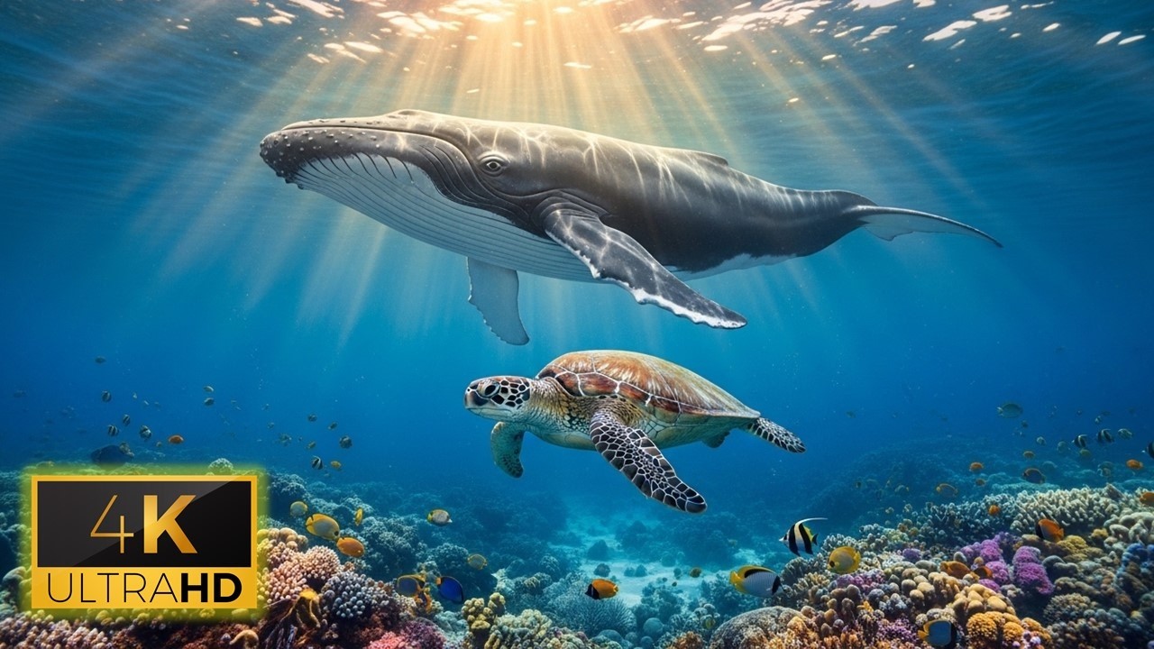 Beautiful Ocean Animal Families| Relaxing Ocean Wildlife Documentary 4K