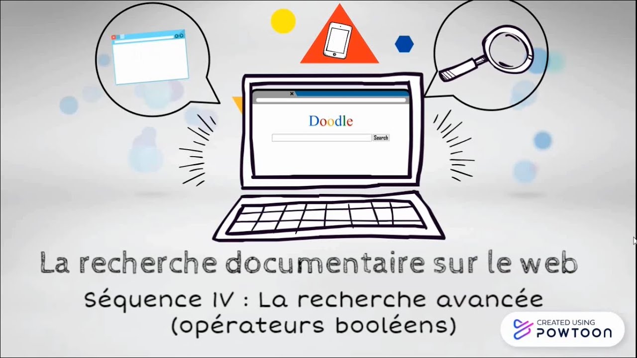 La recherche avancée en utilisant les opérateurs booléens - style visuel.