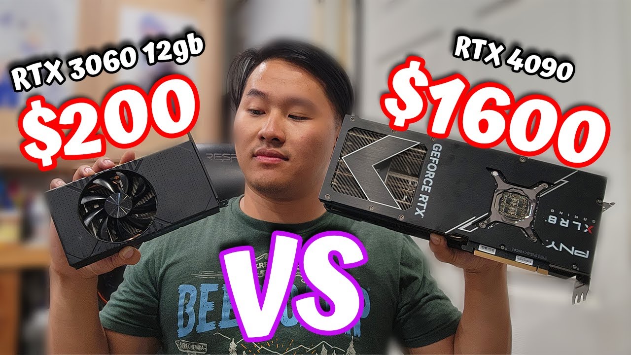 RTX 3060 12 ГБ против 4090 🤔 Вам действительно нужна RTX 4090 для ИИ?