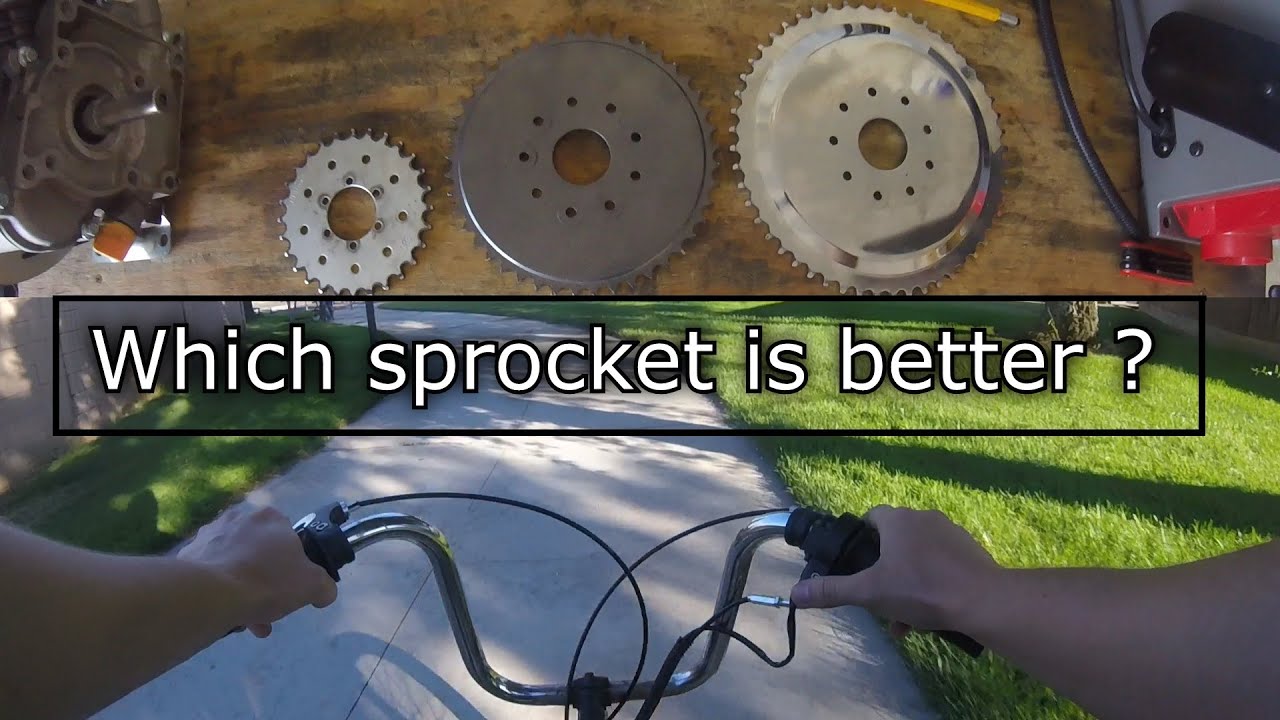 Motorized Bike 4 Stroke Axle Drive | Testing out different sprockets