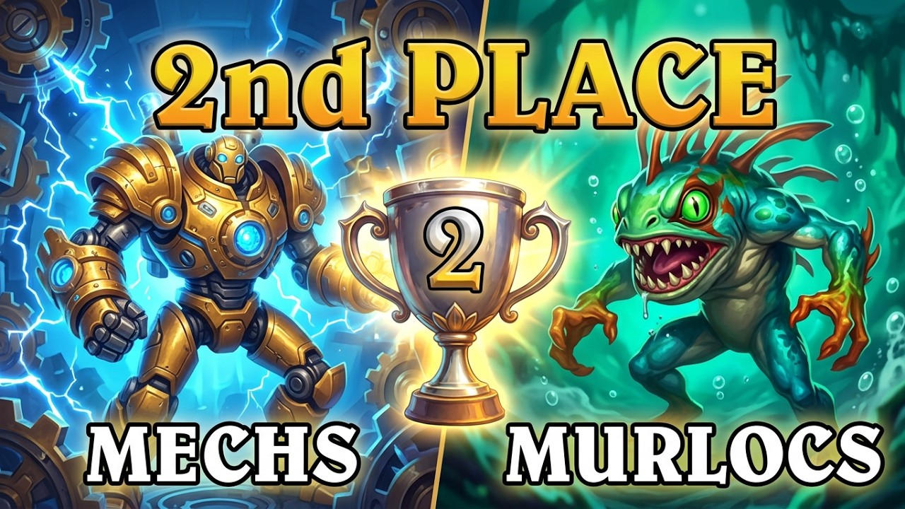 Hearthstone: Ustawki (Battlegrounds) Duo #70 Mechy (Mechs)/Murloki (Murlocs) second place