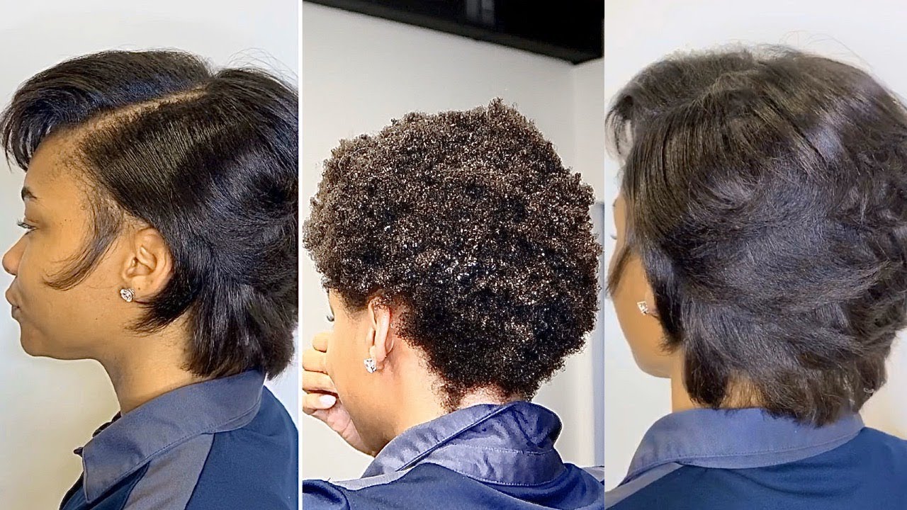 SILK PRESS ON TWA HAIR (4B/4C)