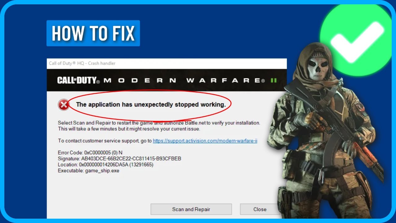 How to Fix Modern Warfare 2 Error &ldquo;The Application Unexpectedly Stopped Working&rdquo; on Windows PC