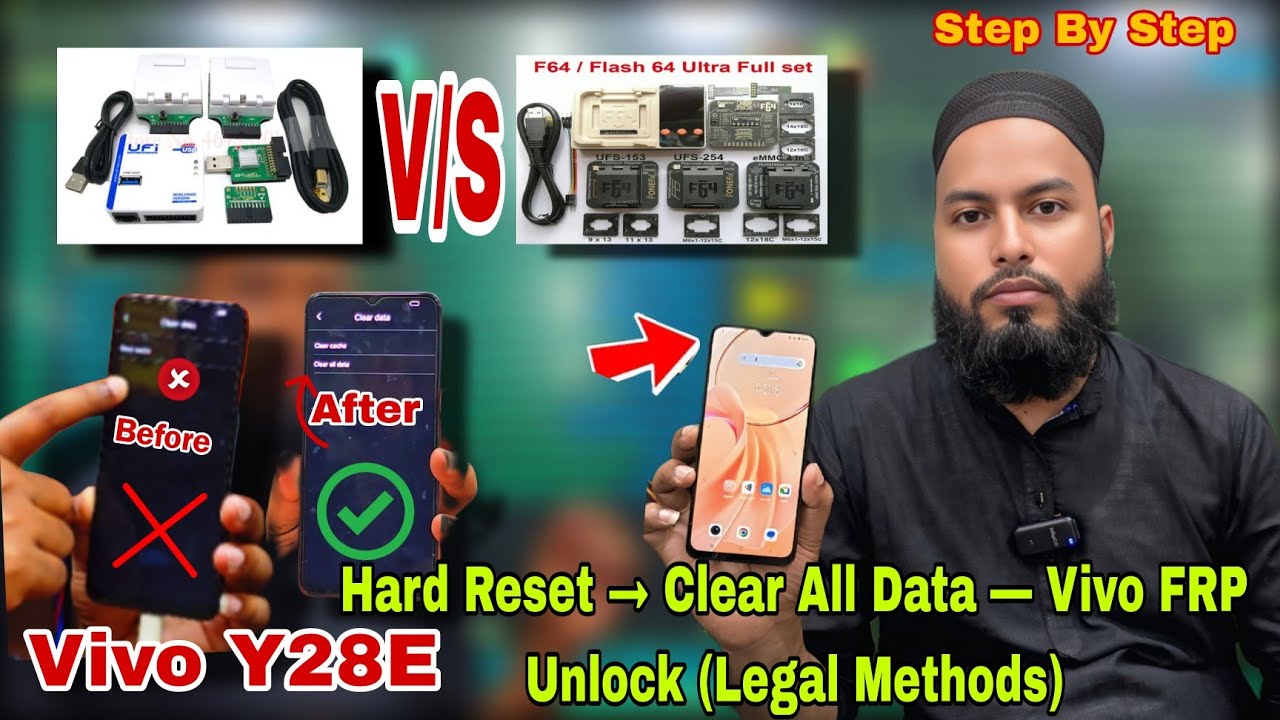Hard Reset + Clear All Data — F64 Flash Ultra Box vs UFI Box — Kaunsa Better? Vivo Y28E FullTutorial
