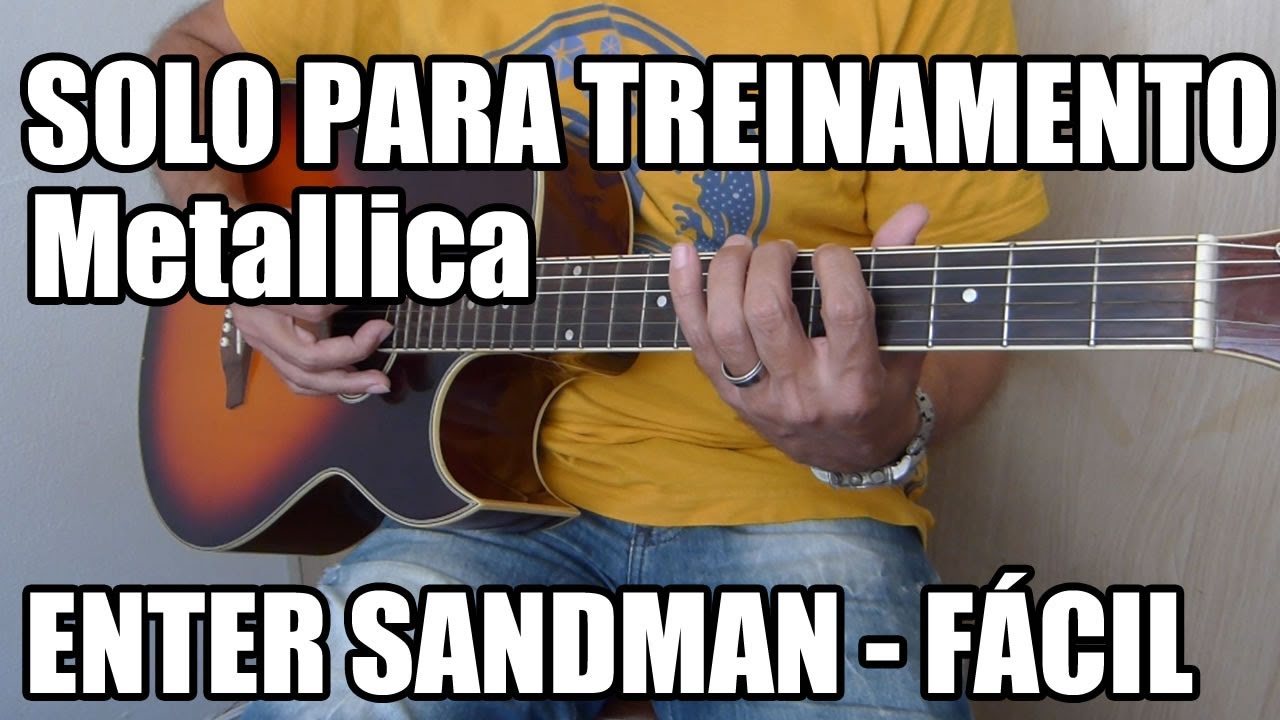 Solo Enter Sandman - Metallica (Riff fácil para treinamento)