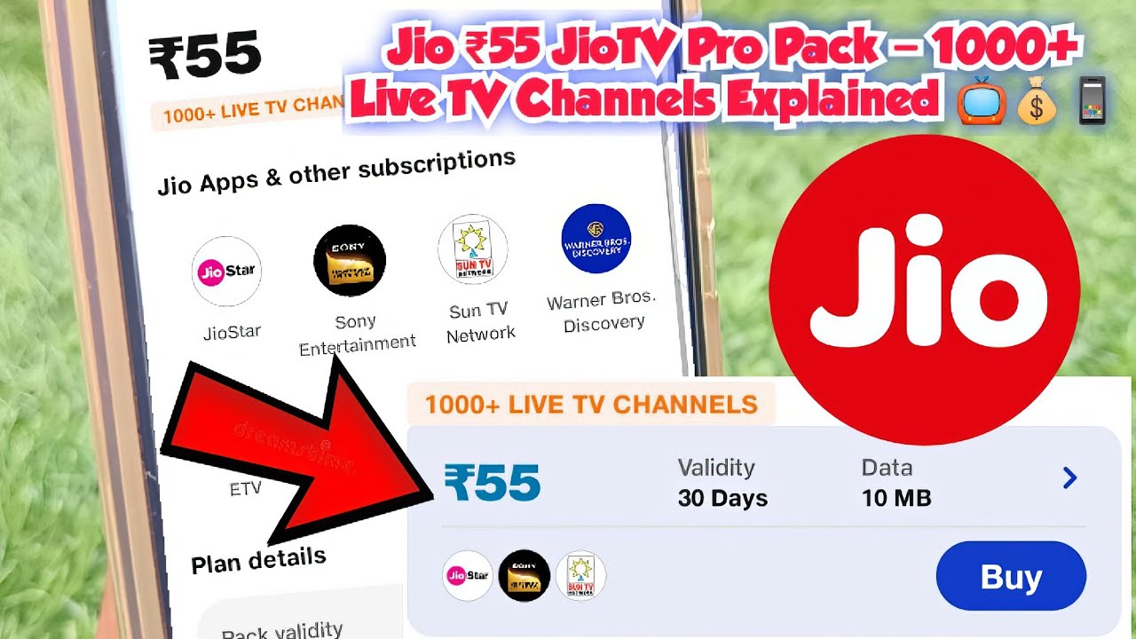 𝗝𝗶𝗼 ₹𝟱𝟱 𝗝𝗶𝗼𝗧𝗩 𝗣𝗿𝗼 𝗣𝗮𝗰𝗸 &ndash; 𝟭𝟬𝟬𝟬+ 𝗟𝗶𝘃𝗲 𝗧𝗩 𝗖𝗵𝗮𝗻𝗻𝗲𝗹𝘀 𝗘𝘅𝗽𝗹𝗮𝗶𝗻𝗲𝗱 📺💰📱