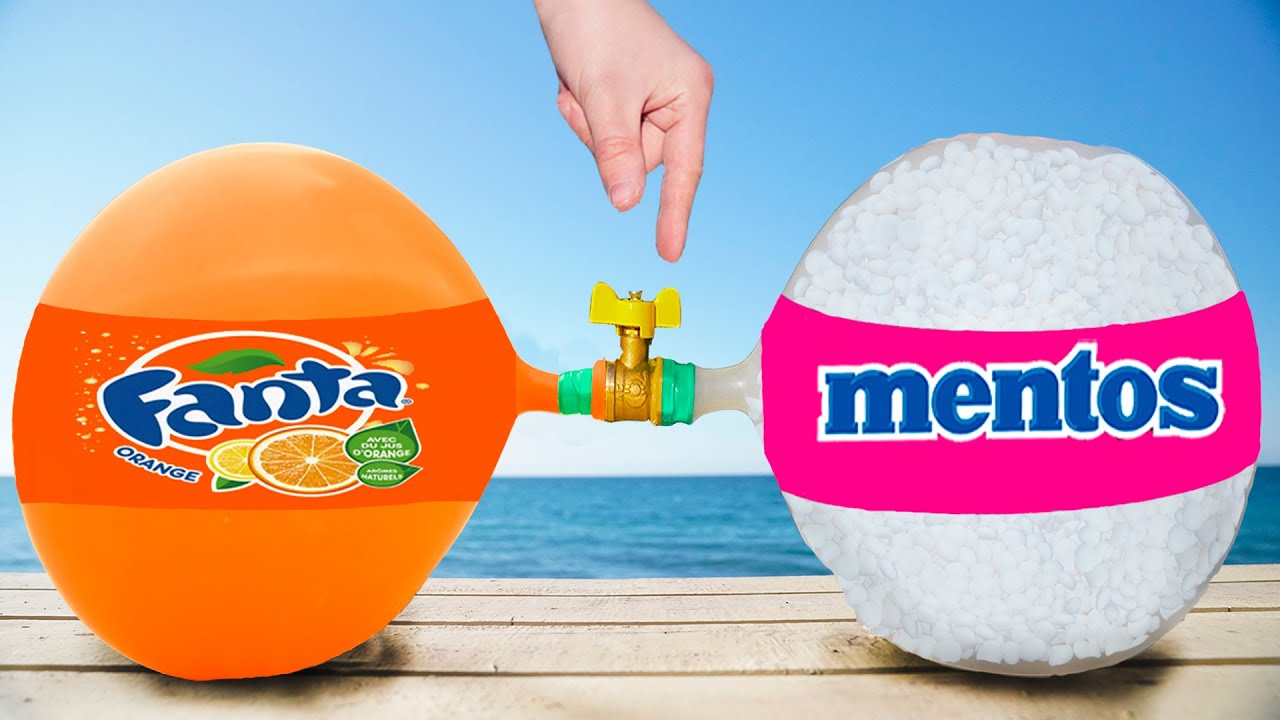Experiment: the Balloon of Fanta VS the Balloon of Mentos.