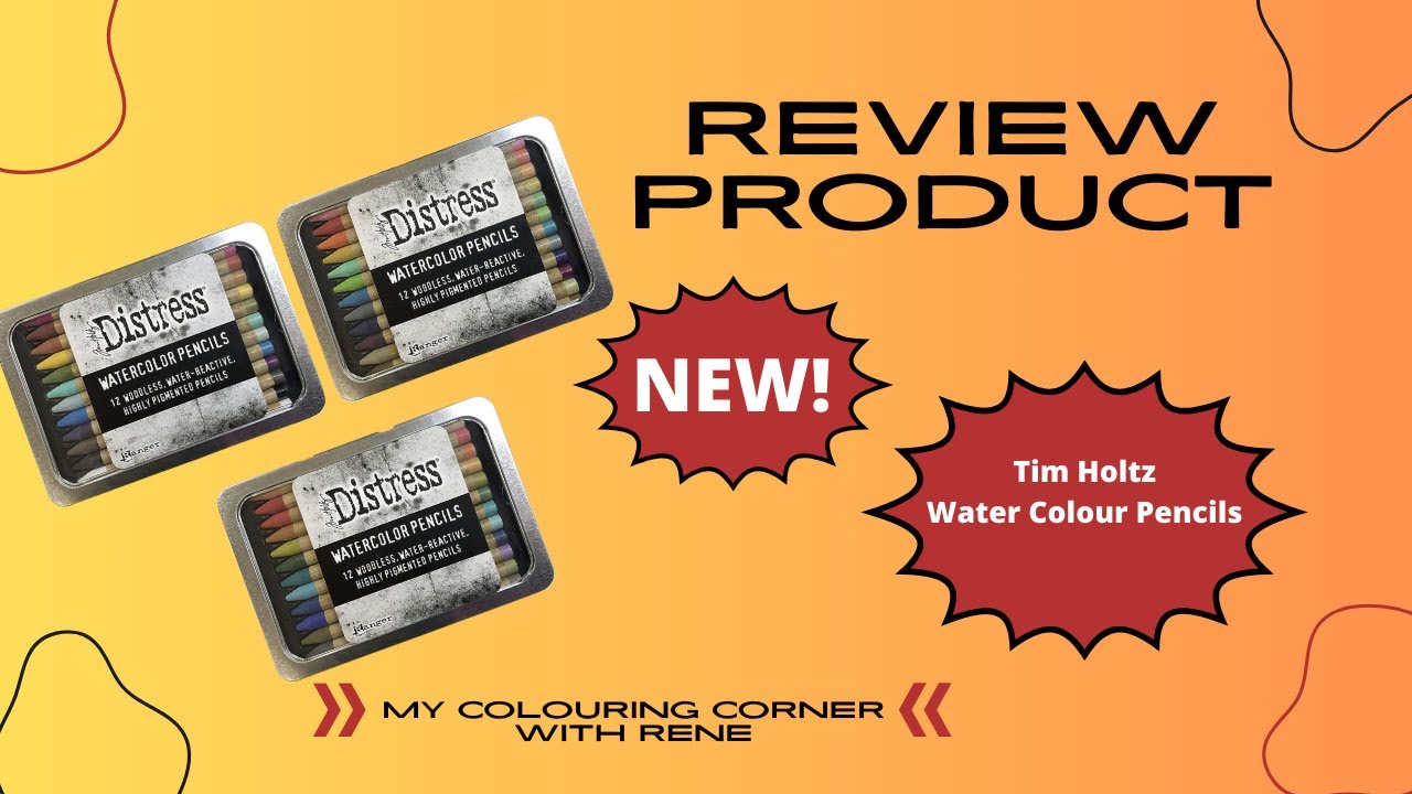 Tim Holtz Distressed Water Color Pencils Review !!