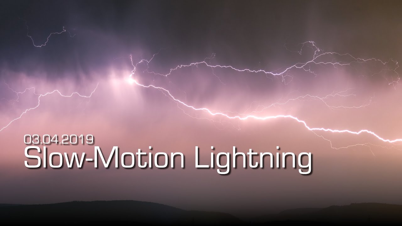 AMAZING Lightning in Super Slow-Motion (W&uuml;rzburg - April 3, 2019)